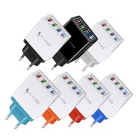 Wholesale fast delivery wall charger 3A 4Port UK, US, EU plug qual port quick charging adapter MTC-020