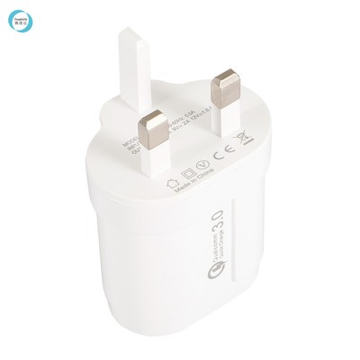 Factory outlet Quick Charge 3.0 Usb Charger Uk Plug Qc3.0 Fast Charger For Samsung S10 S9 Xiaomi Mi 9 Huawei For iphone 11 12