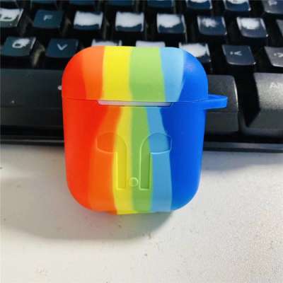 Colourful case Rainbow Soft Silicon Case for Apple Airpods Pro Earphone Cases for airpods 1/2 Protective Cover Box Fashion Cute