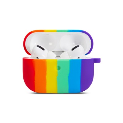 Silicone Luxury Rainbow colors For Apple Airpods 3 Earphone Case Cute Cover For Airpods Pro Shell Sleeve Coque Free shipping